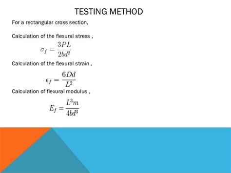 three point bend test formula